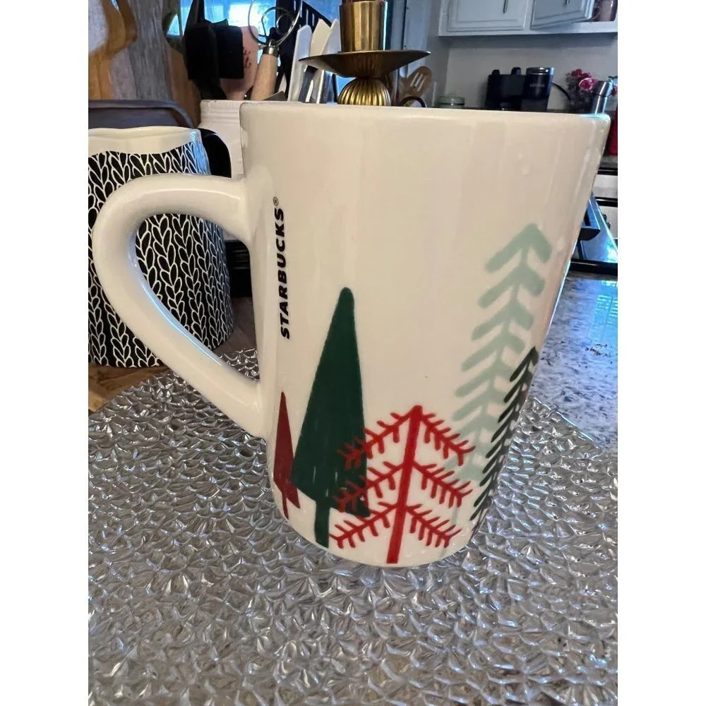 Starbucks  Winter Trees  Mug 14 oz